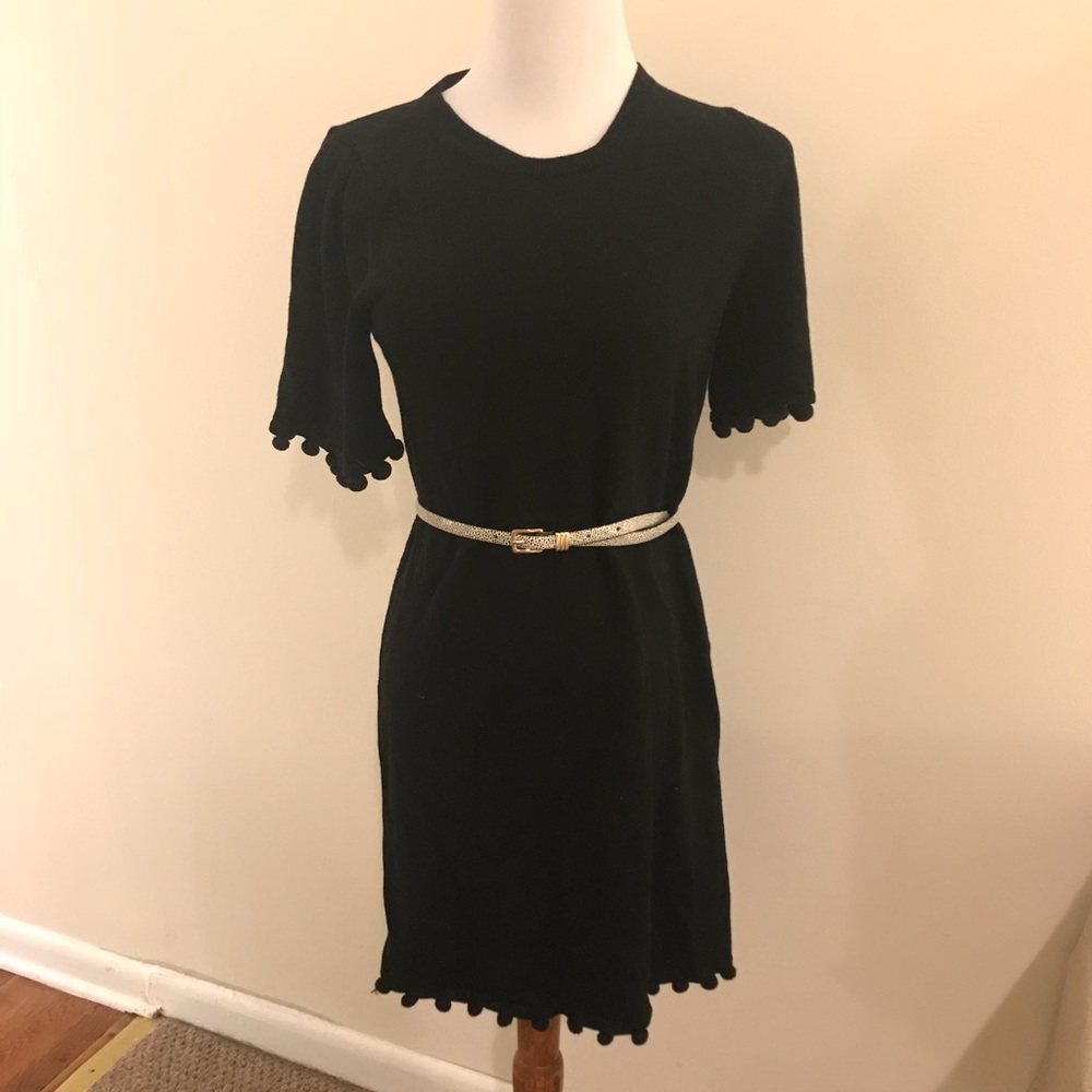 Black Pom Pom Dress